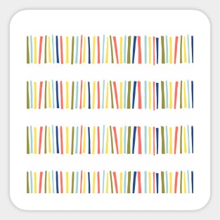 Horizontal Papercut Block Stripes Sticker